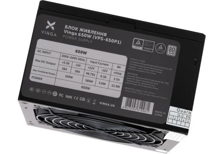 Блок живлення Vinga 650W (VPS-650P1)