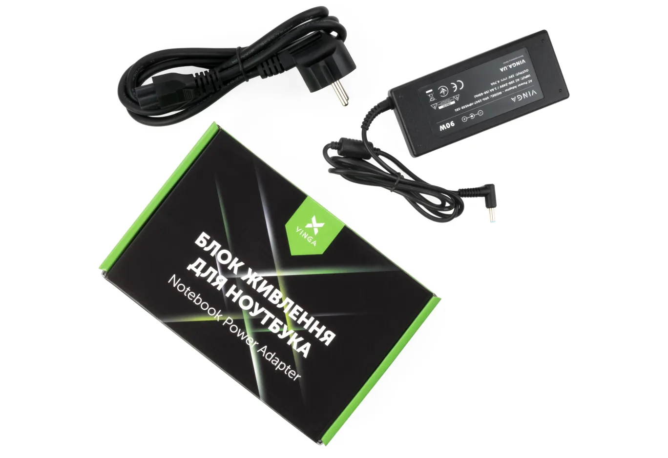 Laptop power supply Vinga HP 90W 19V 4.74A 4.5*3.0 (VPA-1947-HP4530-101)