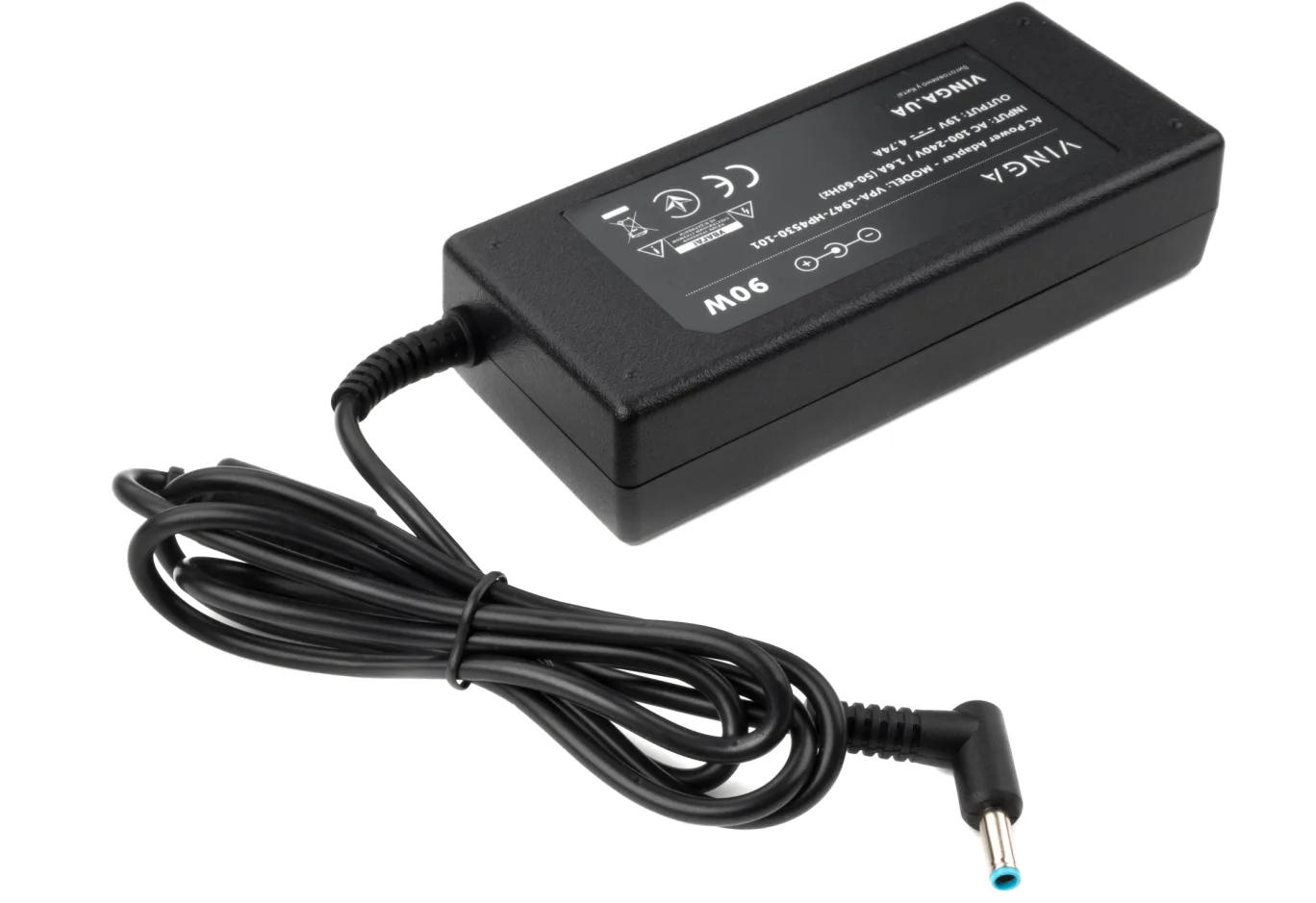Блок живлення до ноутбуку Vinga HP 90W 19V 4.74A 4.5*3.0 (VPA-1947-HP4530-101)