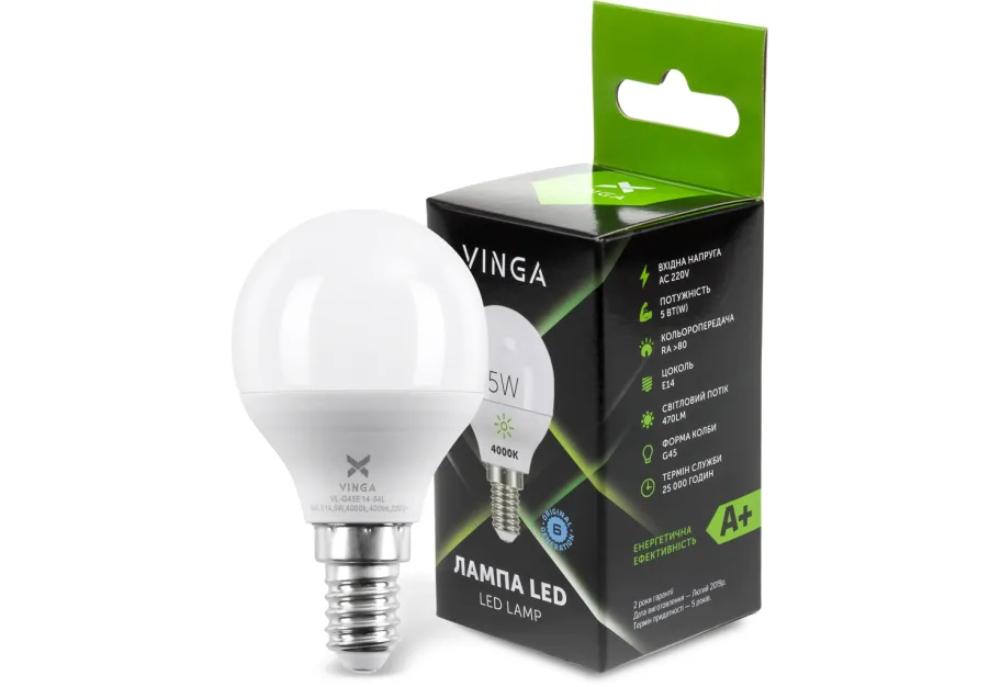 Лампочка Vinga VL-G45E14-54L