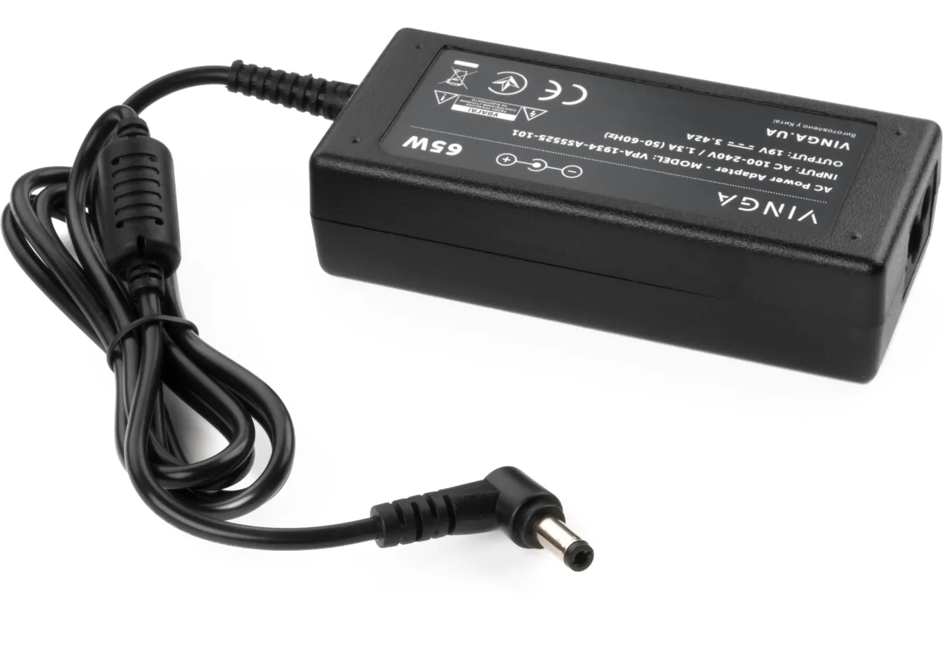 Laptop power supply Vinga ASUS 65W 19V 3,42A 5.5*2.5 (VPA-1934-AS5525-101)