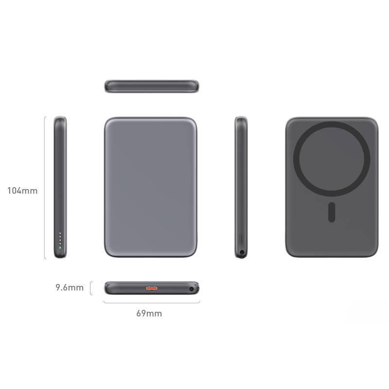 Батарея універсальна Vinga 5000 mAh 20W/15W Wireless (VPBB520WL)