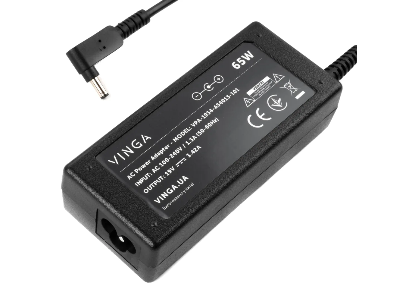 Laptop power supply Vinga ASUS 65W 19V 3,42A 4.0 *1.35 (VPA-1934-AS4013-101)