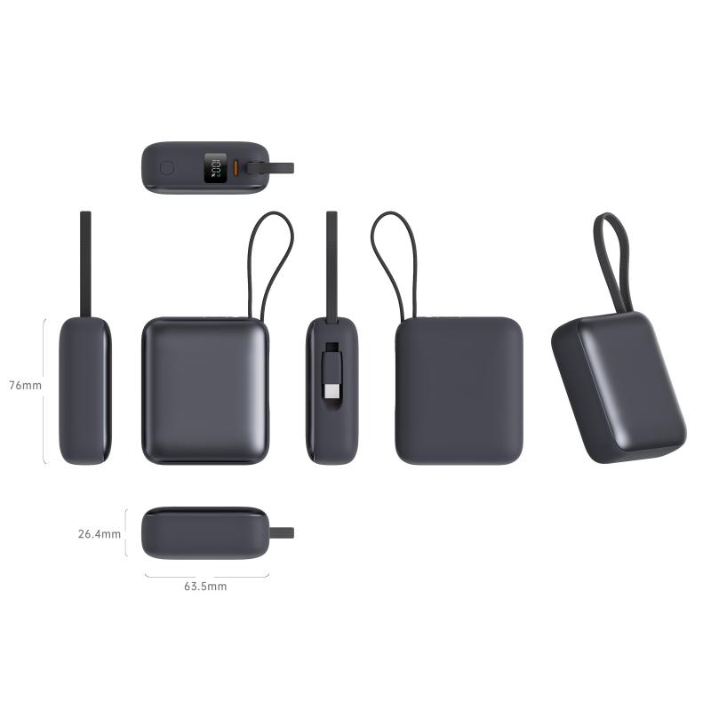 Батарея універсальна Vinga 10000 mAh 35W Display Cable (VPBB1035C)