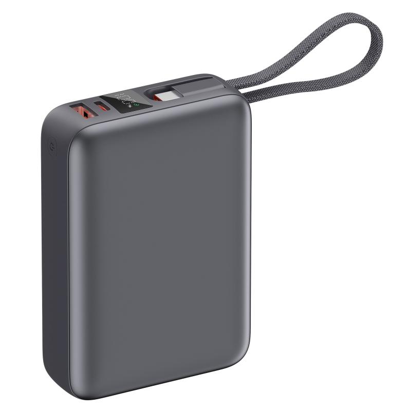 Батарея універсальна Vinga 20000 mAh 45W Display Cable (VPBB2045C)