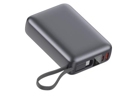 Батарея універсальна Vinga 20000 mAh 45W Display Cable (VPBB2045C)