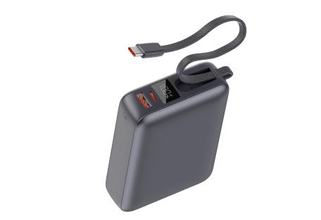 Батарея універсальна Vinga 20000 mAh 45W Display Cable (VPBB2045C)