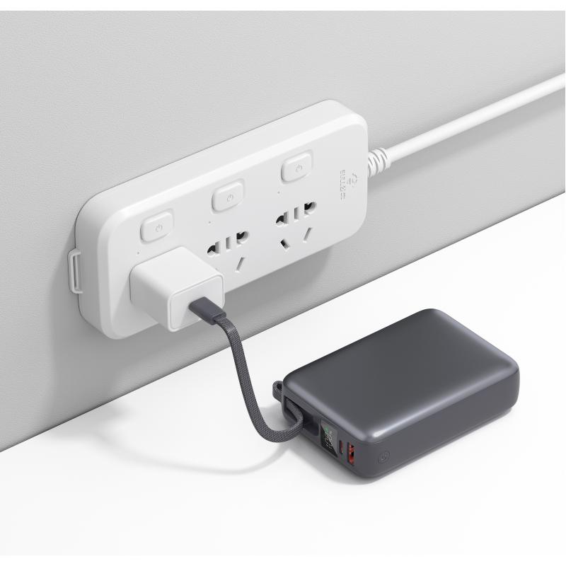 Батарея універсальна Vinga 20000 mAh 45W Display Cable (VPBB2045C)