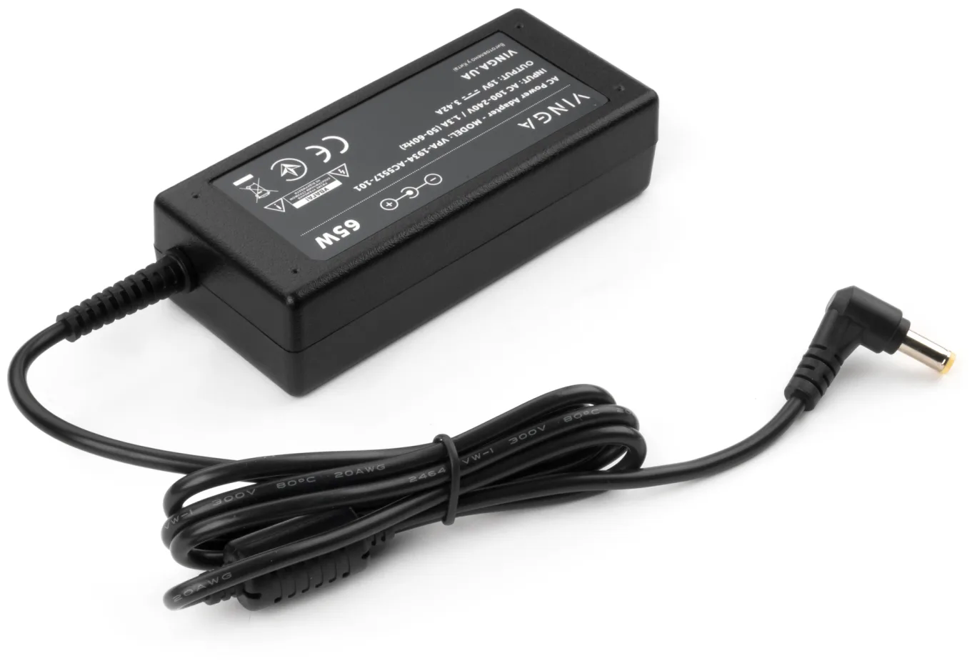 Laptop power supply Vinga ACER 65W 19V 3.42A 5.5*1.7 (VPA-1934-AC5517-101)