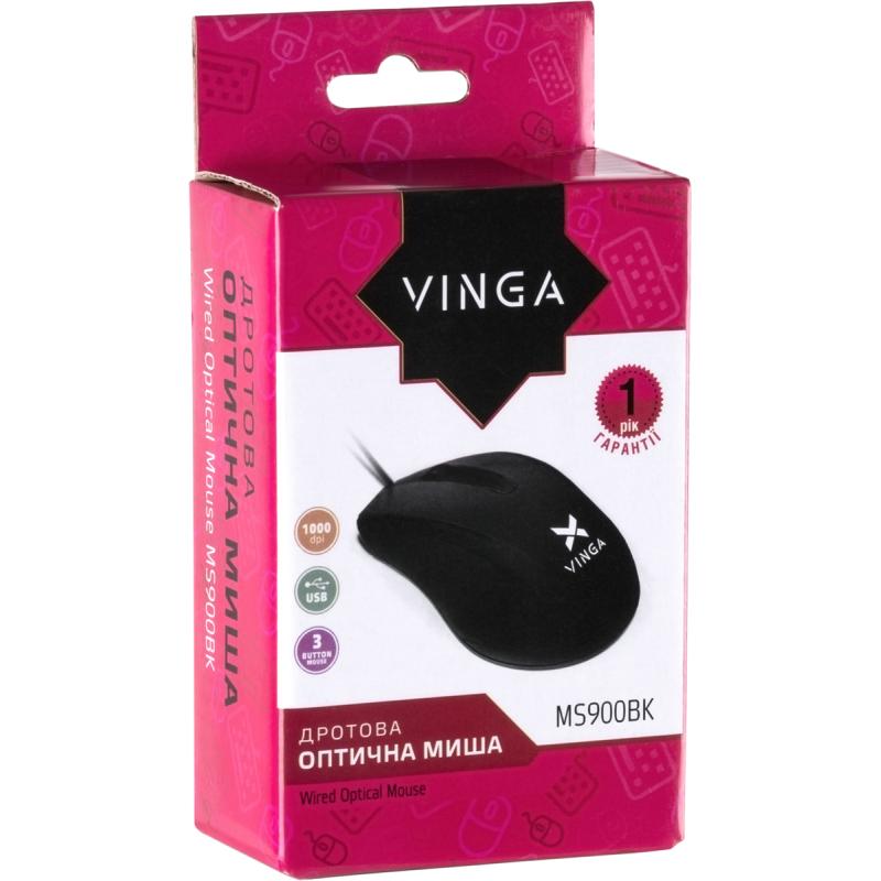 Мишка Vinga MS-900 black