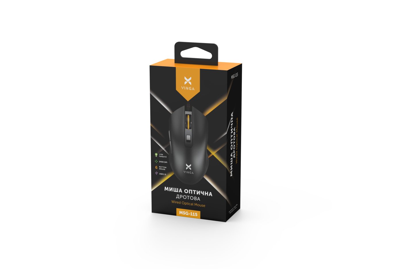 Мишка Vinga MSG-115 Black