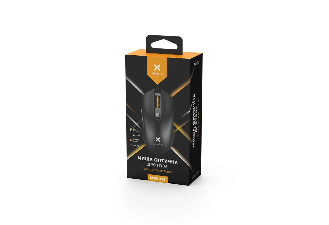 Мишка Vinga MSG-115 Black