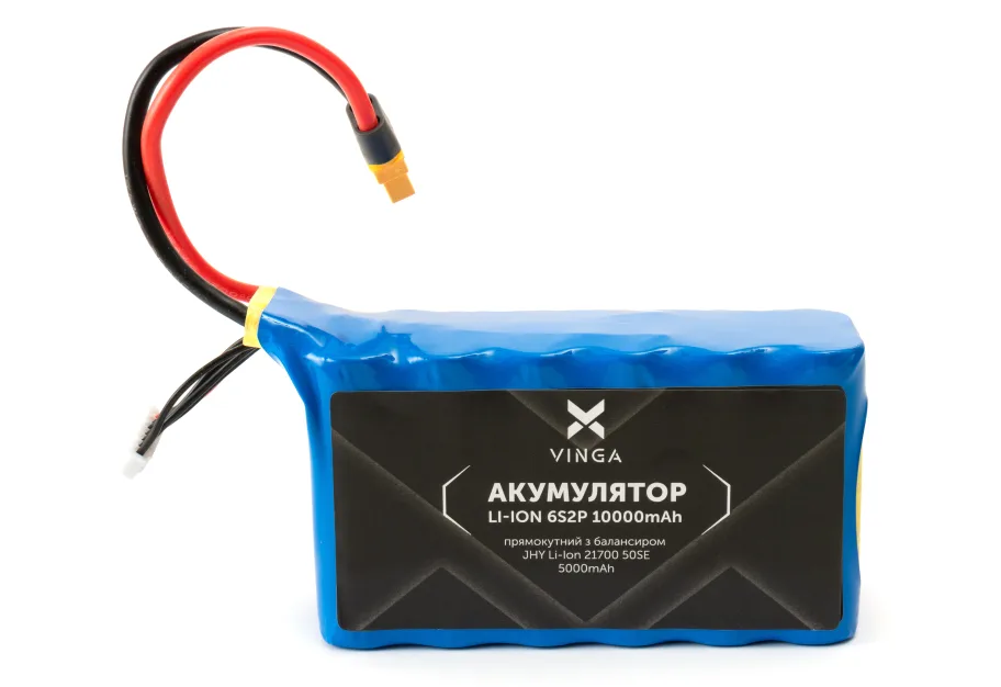 Battery pack Vinga Li-ion 6S2P 10000mAh з балансиром (JHY Li-Ion 21700 5000mAh) (V6S2P-5000)