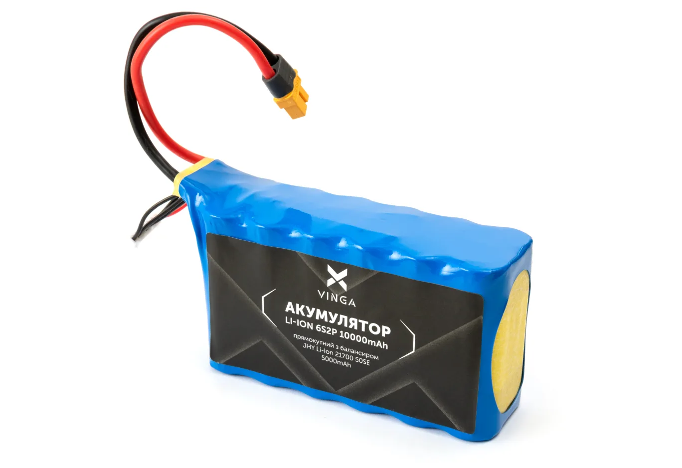 Battery pack Vinga Li-ion 6S2P 10000mAh з балансиром (JHY Li-Ion 21700 5000mAh) (V6S2P-5000)
