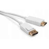 Кабель мультимедійний DisplayPort M to HDMI M 1.8m Vinga (VCPDPHDMI1.8WH)