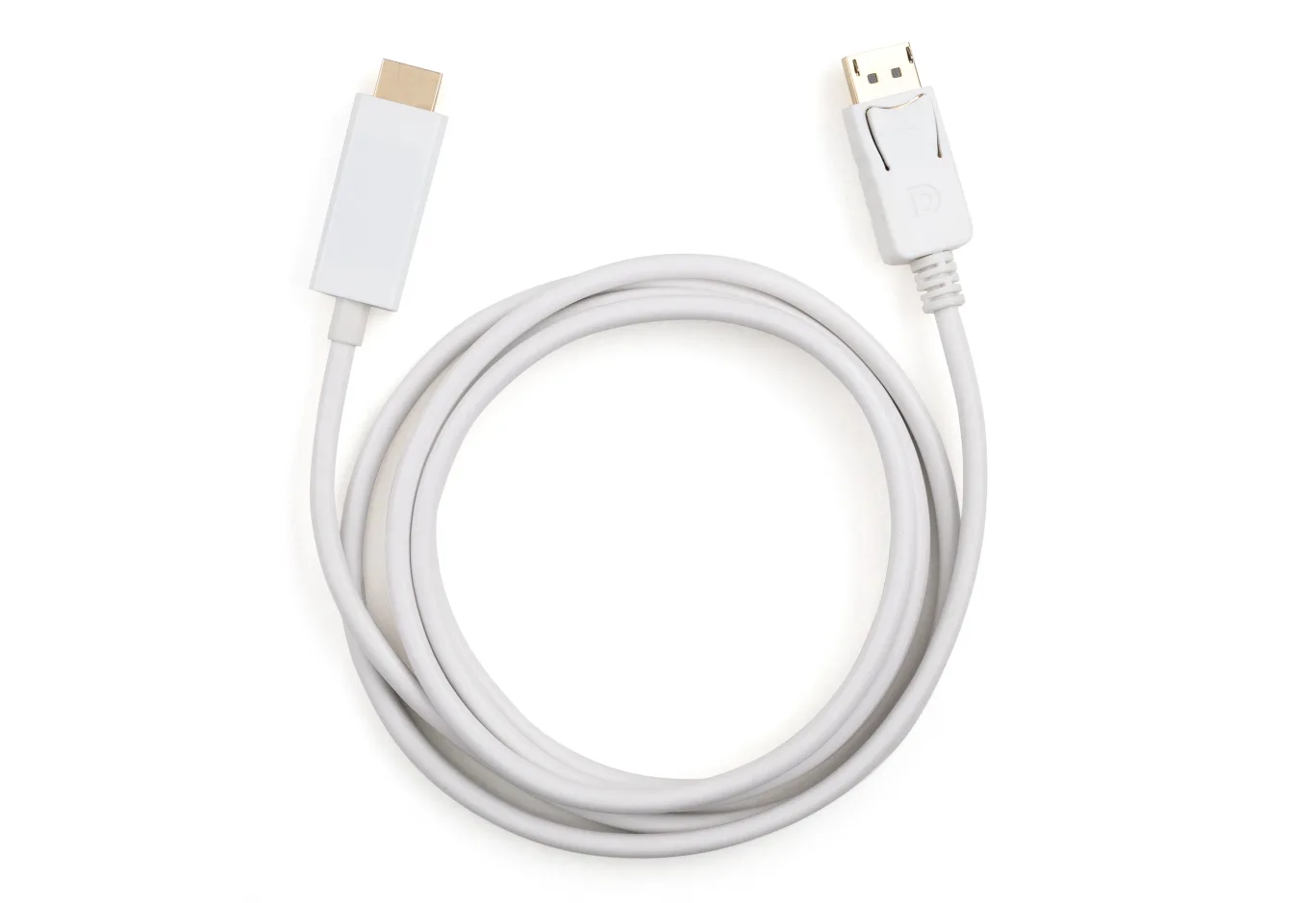 Кабель мультимедійний DisplayPort M to HDMI M 1.8m Vinga (VCPDPHDMI1.8WH)