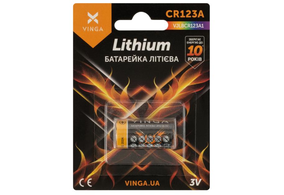 Battery CR123A Lithium Vinga (VJLBCR123A1)