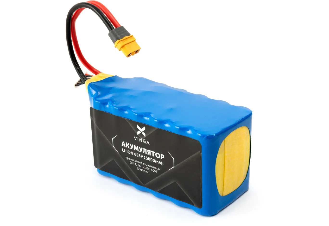Акумуляторний блок Vinga Li-ion 6S3P 15000mAh з балансиром (JHY Li-Ion 21700 5000mAh) (V6S3P-5000)