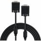 Кабель мультимедійний VGA M to VGA M 3.0m Vinga (VCPVGAF3BK)