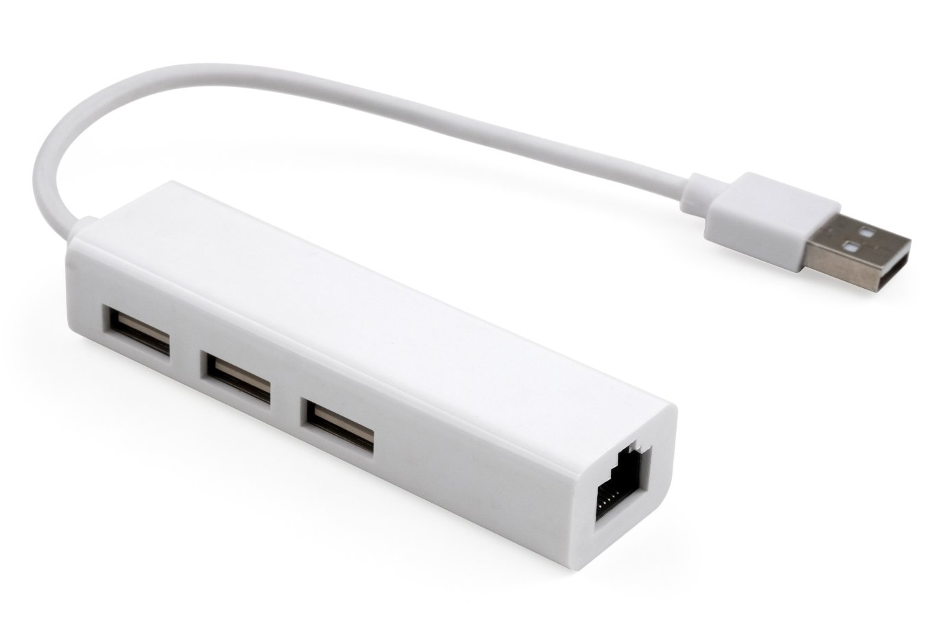 Hub Vinga 3xUSB2.0 + RJ45 100Mbps (VCP2H3USB2LANWH)