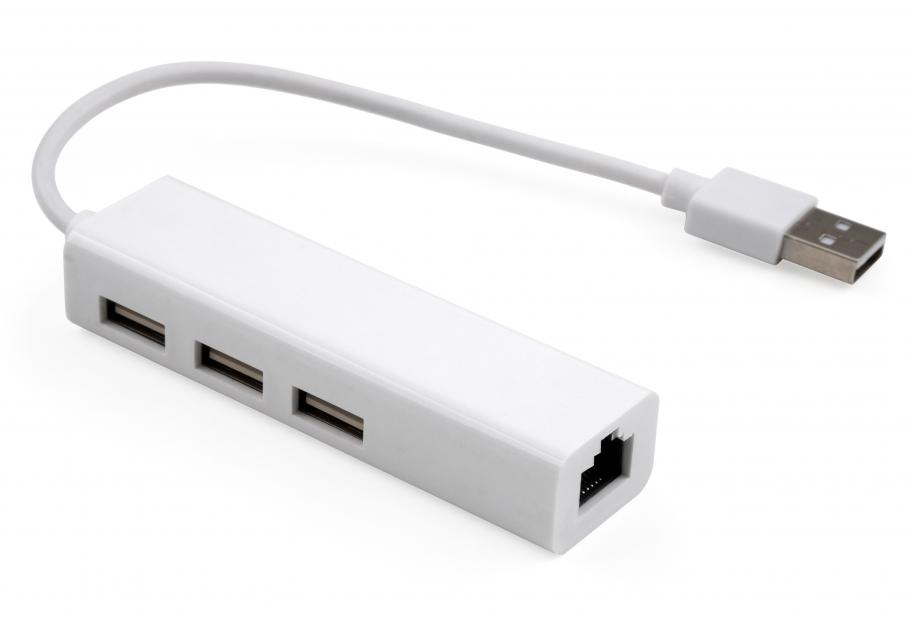 Hub Vinga 3xUSB2.0 + RJ45 100Mbps (VCP2H3USB2LANWH)