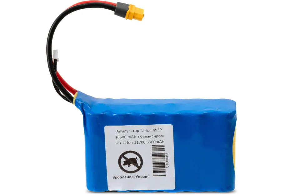 Battery pack Vinga 4S3Р 16500mAh з балансувальним дротом (JHY Li-Ion 21700 5500mAh) (16500BMSJHY4S3P)