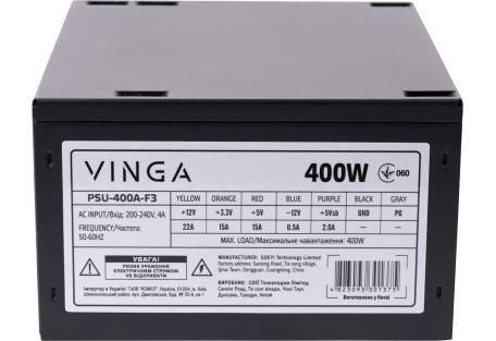 Блок живлення Vinga 400W (PSU-400A-F3)