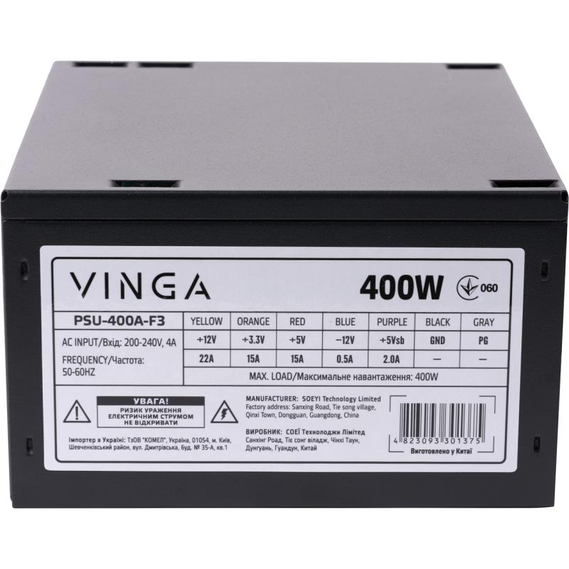 Блок живлення Vinga 400W (PSU-400A-F3)