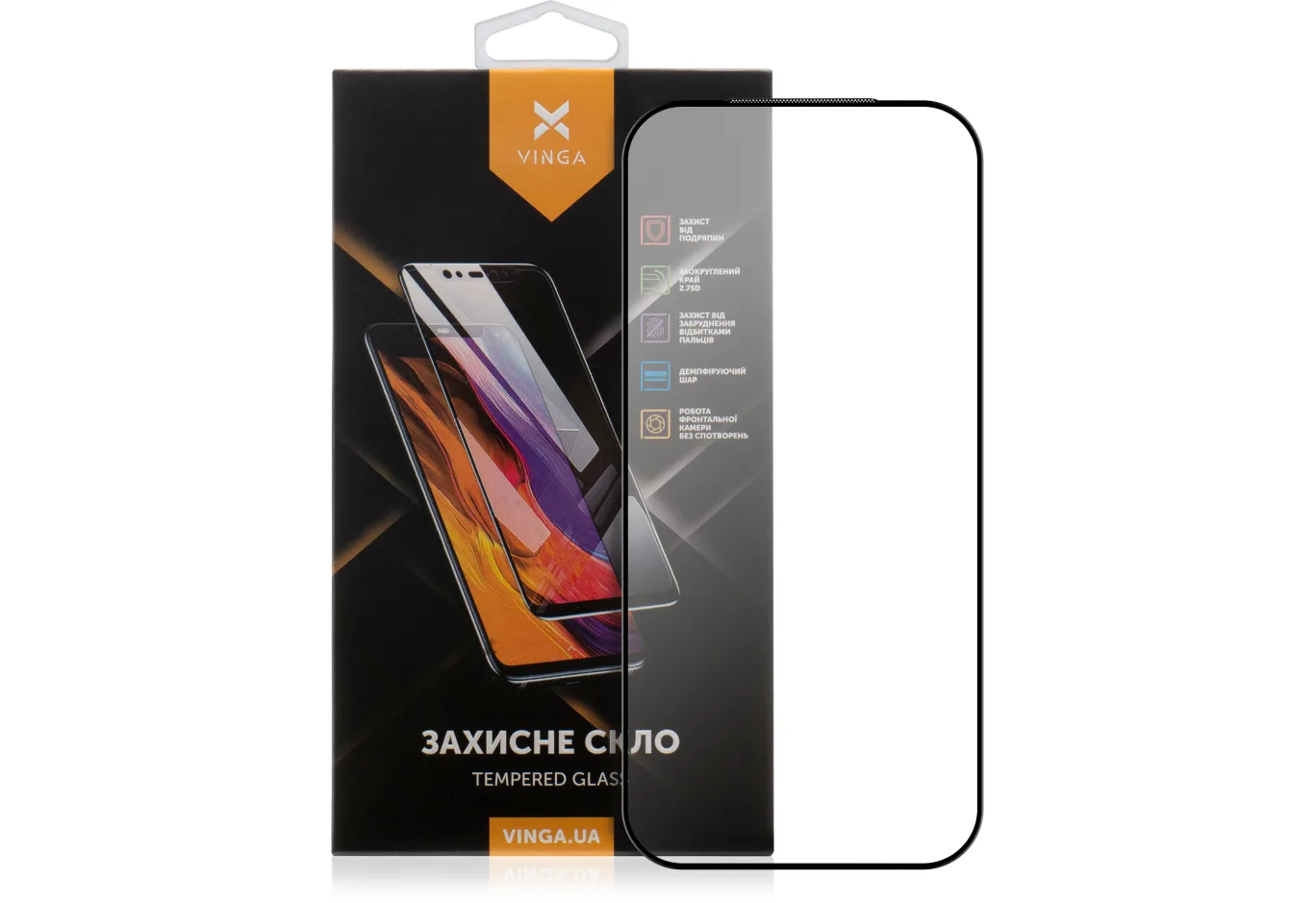 Скло захисне Vinga Apple iPhone 17 Pro (VGIP17P)