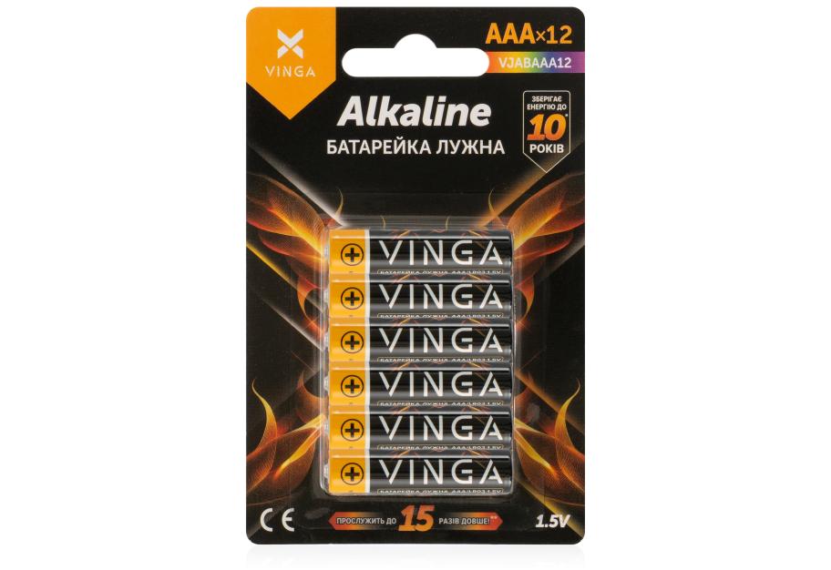 Battery AAA LR03 Alkaline 12pcs Blister Vinga (VJABAAA12)