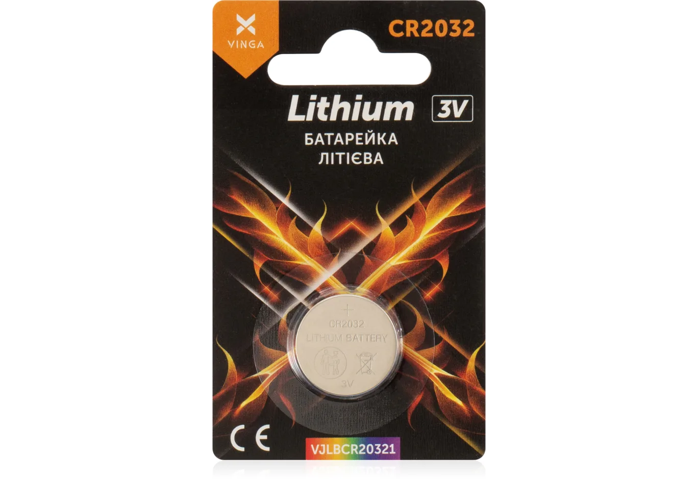 Battery CR2032 Lithium Vinga (VJLBCR20321)