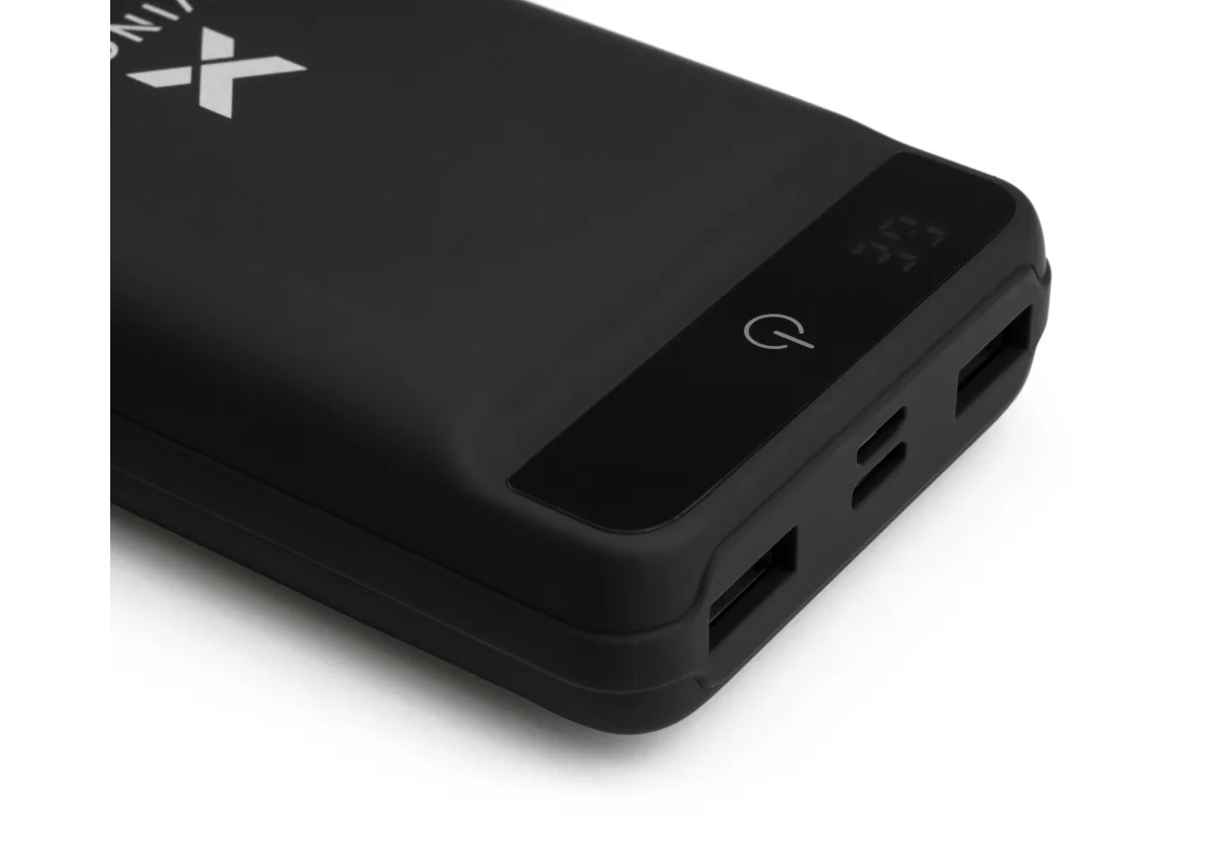 Батарея універсальна Vinga 20000 mAh QC3.0 Display soft touch black (VPB2QLSBK)