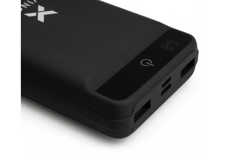 Батарея універсальна Vinga 20000 mAh QC3.0 Display soft touch black (VPB2QLSBK)