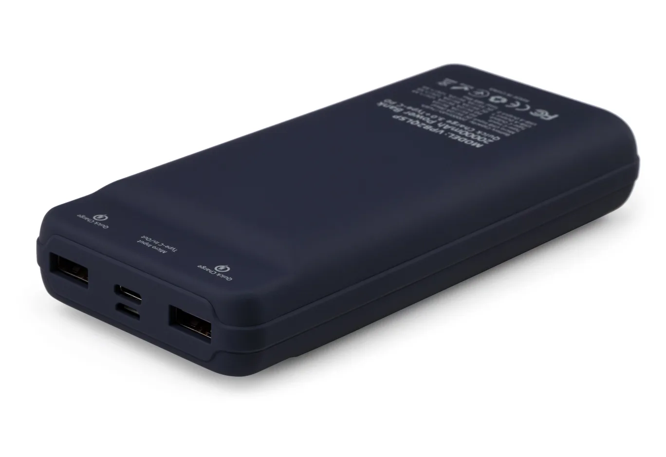 Батарея універсальна Vinga 20000 mAh QC3.0 Display soft touch purple (VPB2QLSP)