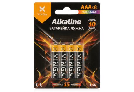 Батарейка AAA LR03 Alkaline 8pcs Blister Vinga (VJABAAA8)