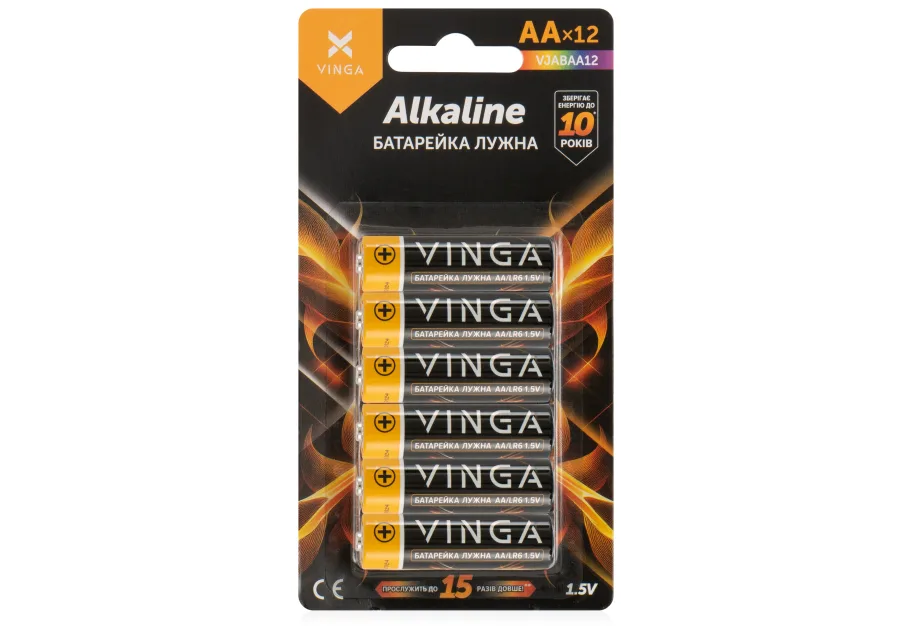 Battery AA LR6 Alkaline 12pcs Blister Vinga (VJABAA12)