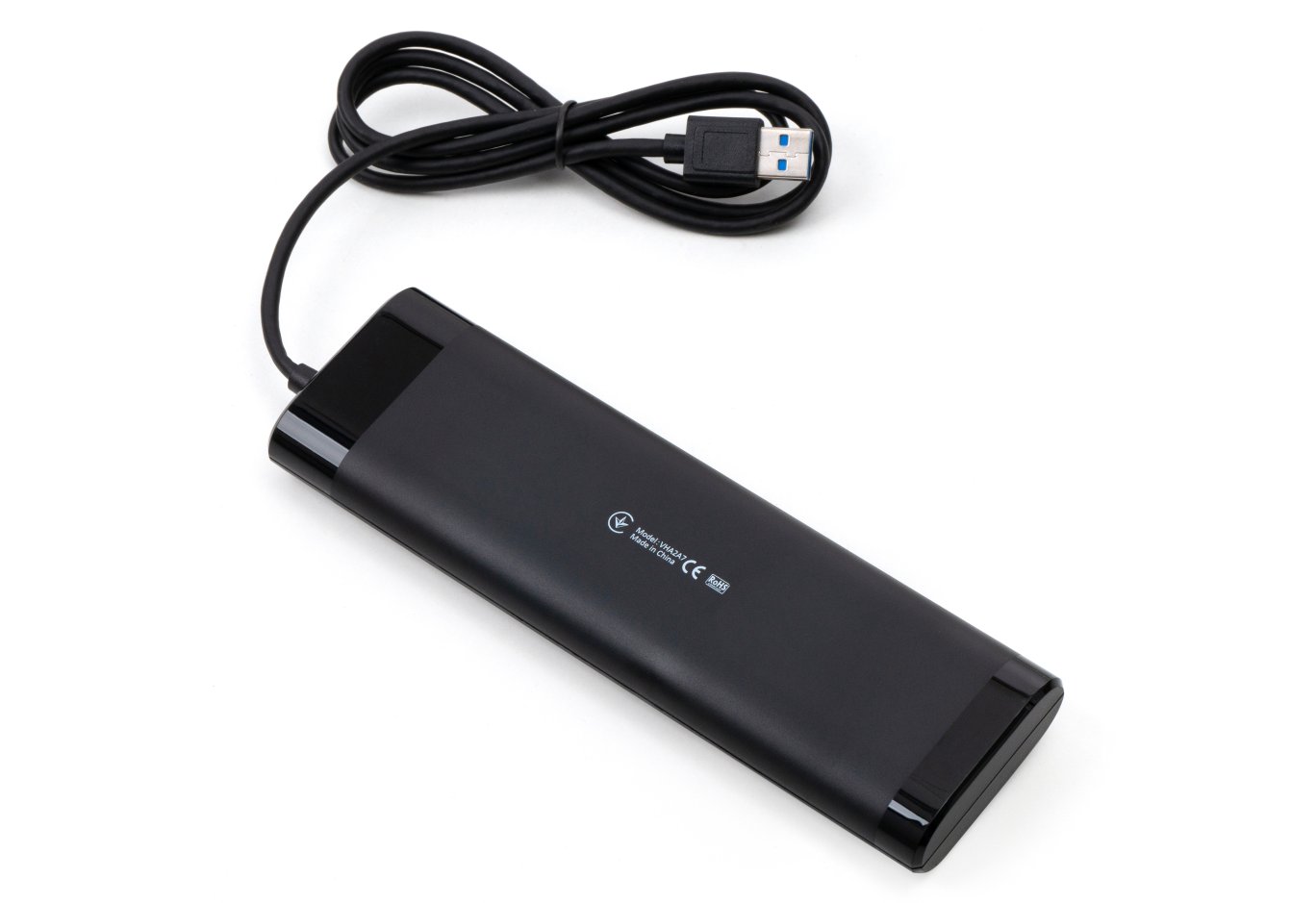 Hub Vinga USB3.0 to 7*USB3.0 1m cable with Switch and Power Adapter (VHA3A7B)