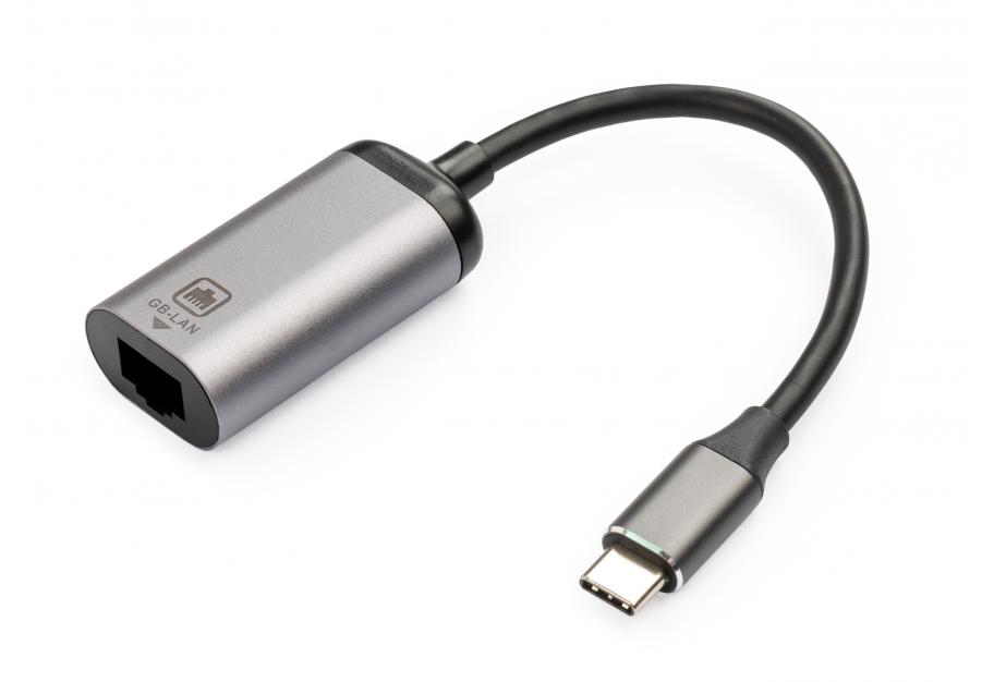 Adapter USB-C to RJ45 Ethernet 1000Mbps Vinga (VCPATCLGB)