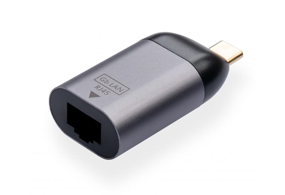 Adapter USB-C to RJ45 Ethernet 1000Mbps compact Vinga (VCPATCLGBC)