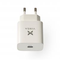 Зарядное устройство Vinga PD Type-C 20W Charger white (VWCPDC)