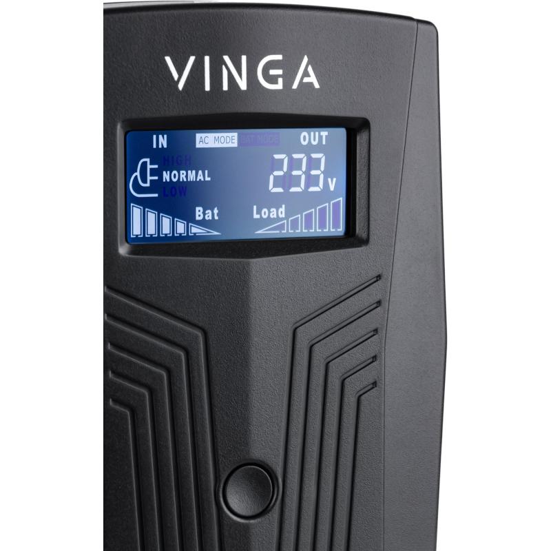 Источник бесперебойного питания Vinga LCD 800VA ( VPC-800P9 ) (VPC-800P9)