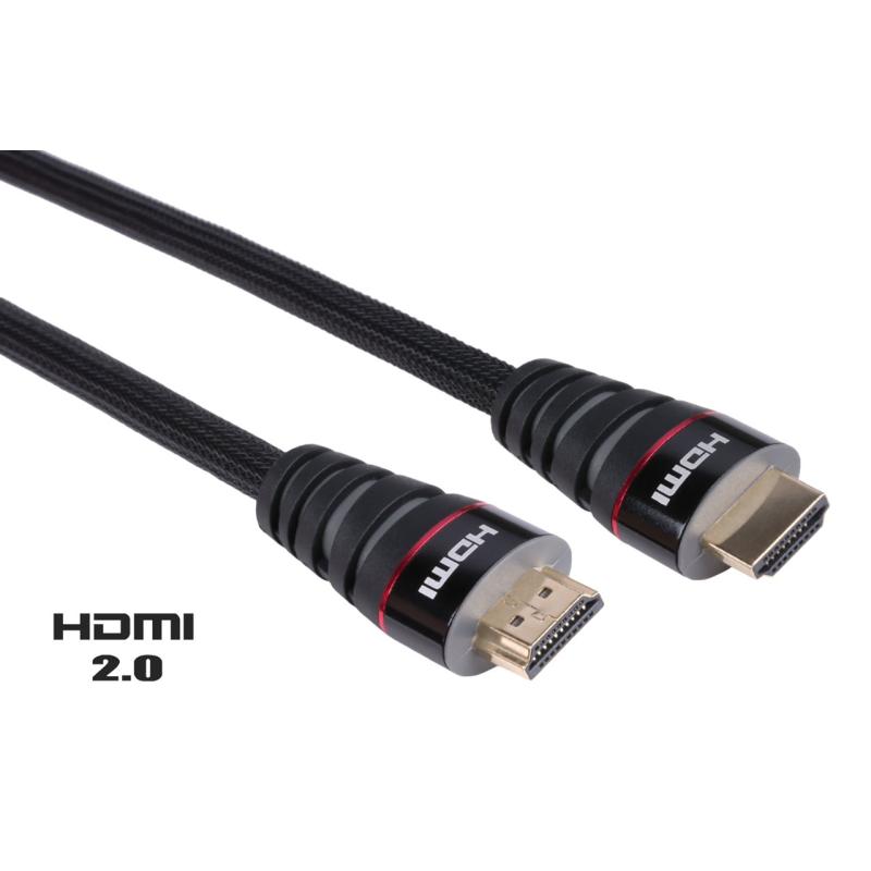 Кабель мультимедийный HDMI to HDMI 1.5m Vinga (HDMI01-1.5)