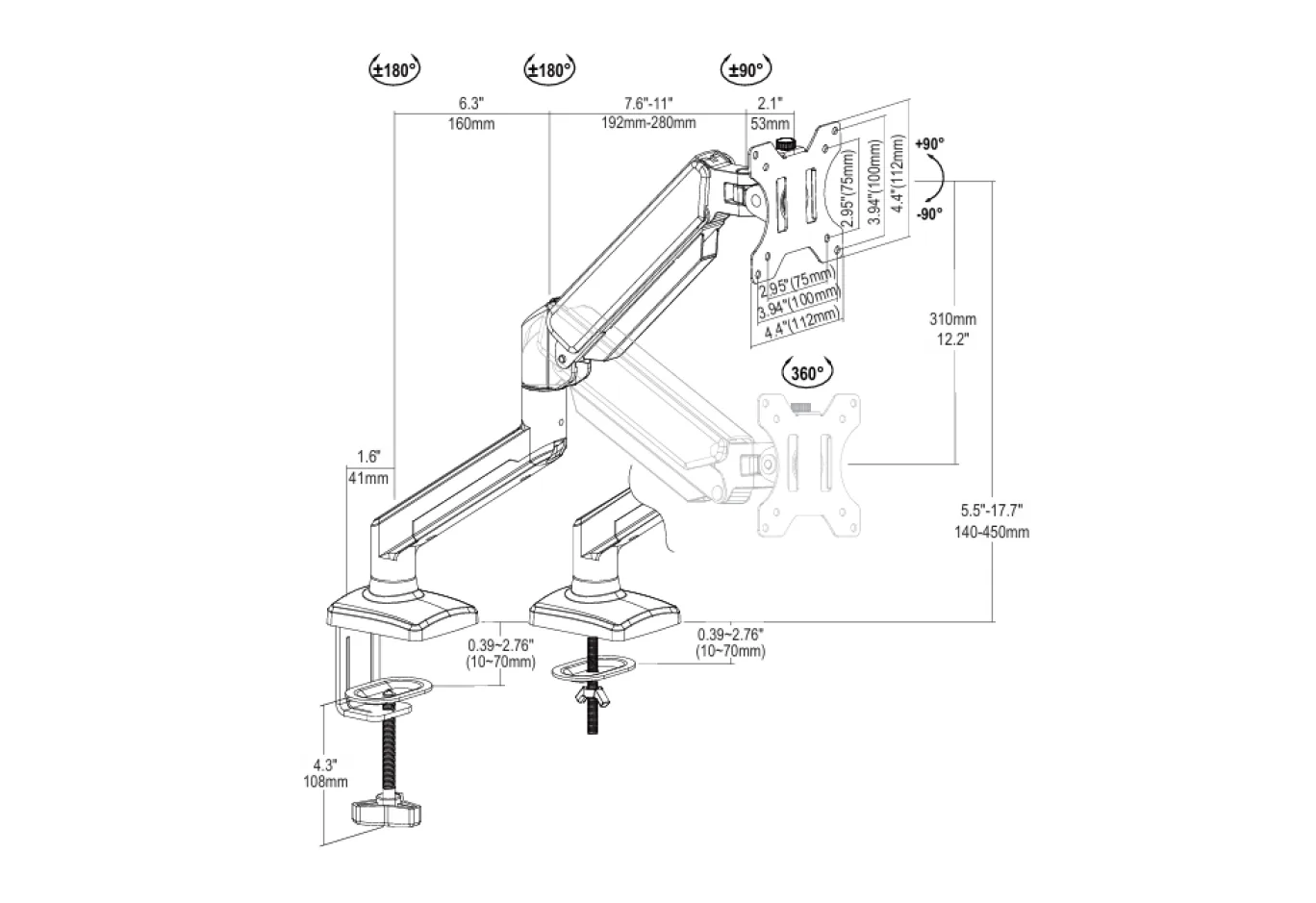 Bracket Vinga TD32-1151-L
