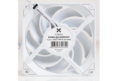 Кулер до корпусу Vinga 12027 PWM 4-pin white
