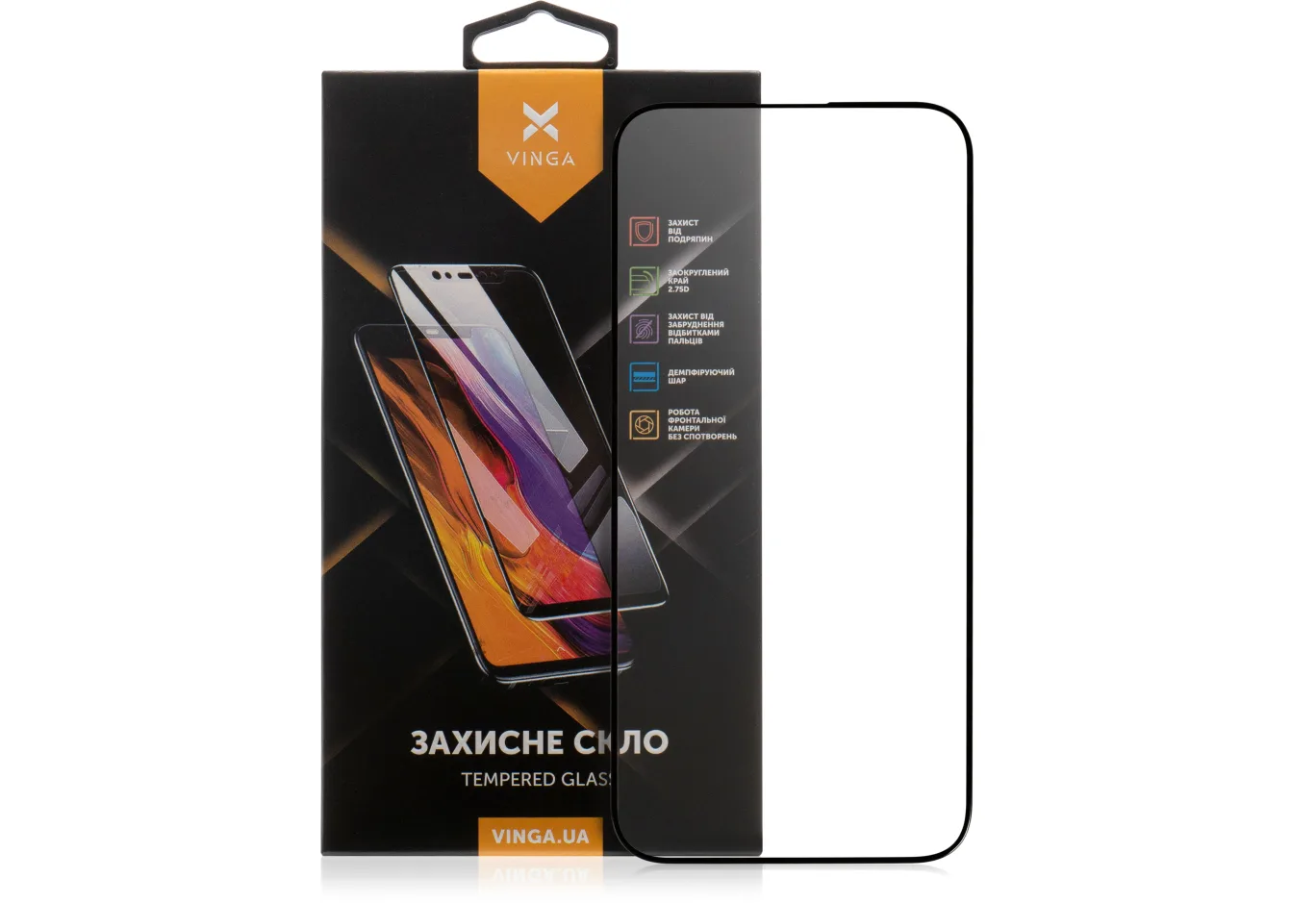 Скло захисне Vinga Apple iPhone 15 Pro (VGIP15P)