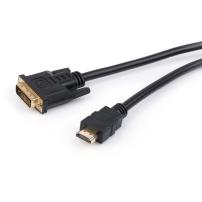 Кабель мультимедійний HDMI M to DVI M 5.0m 24+1pin Vinga (HDMIDVI01-5.0)