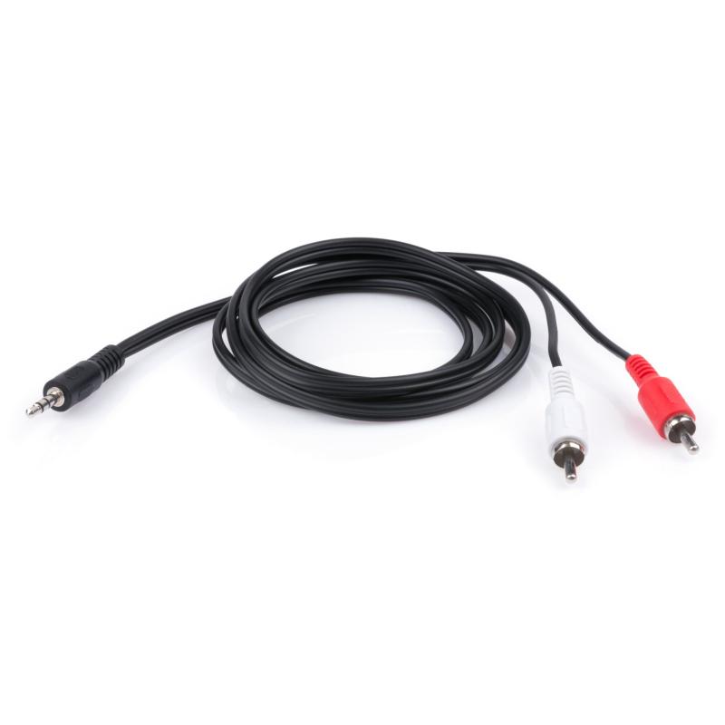 Кабель мультимедийный Jack 3.5mm male to 2xRCA 3.0m Vinga (3.5STM2RCAM01-3.0)