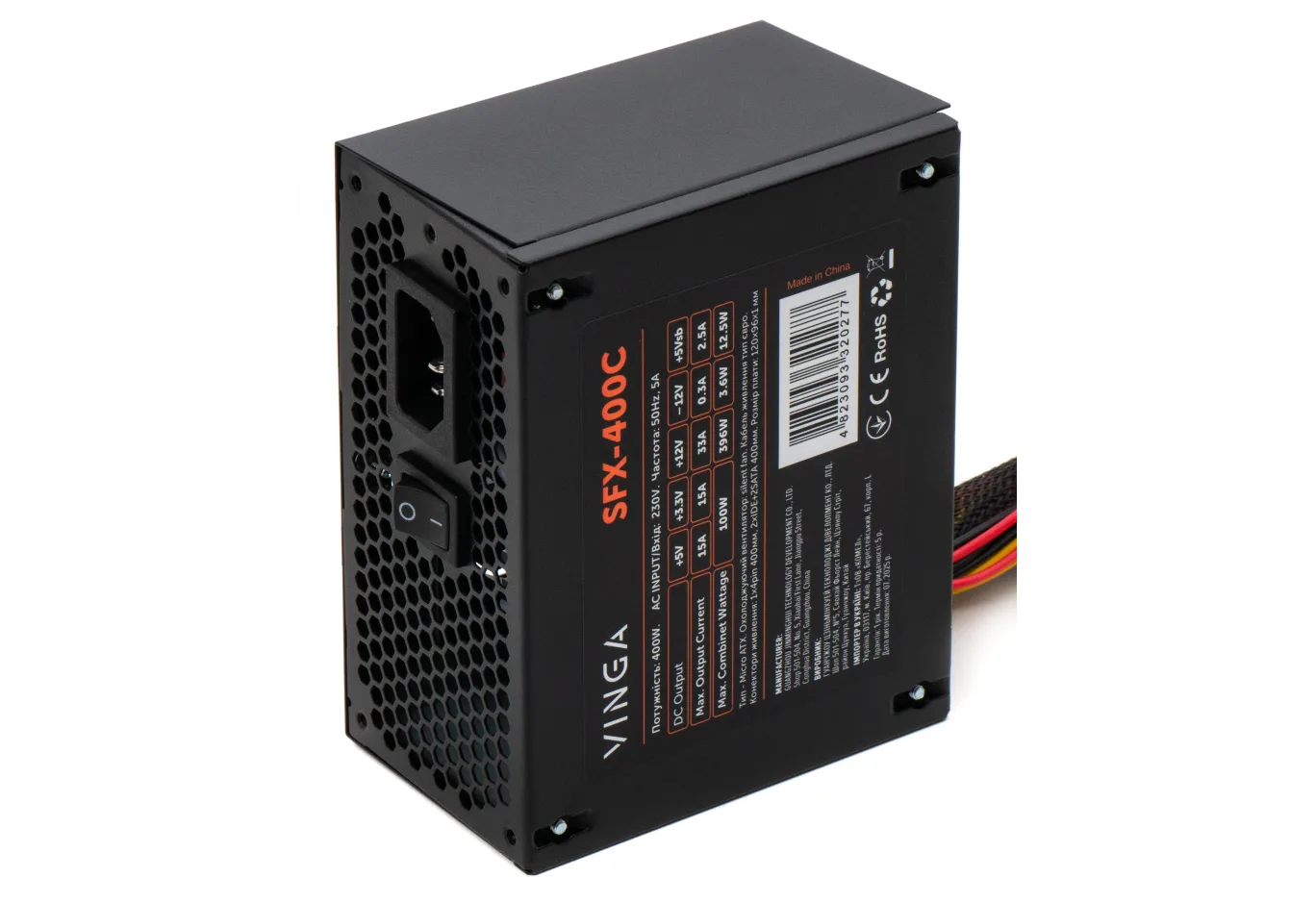 Блок живлення Vinga 400W ОЕМ (SFX-400С)