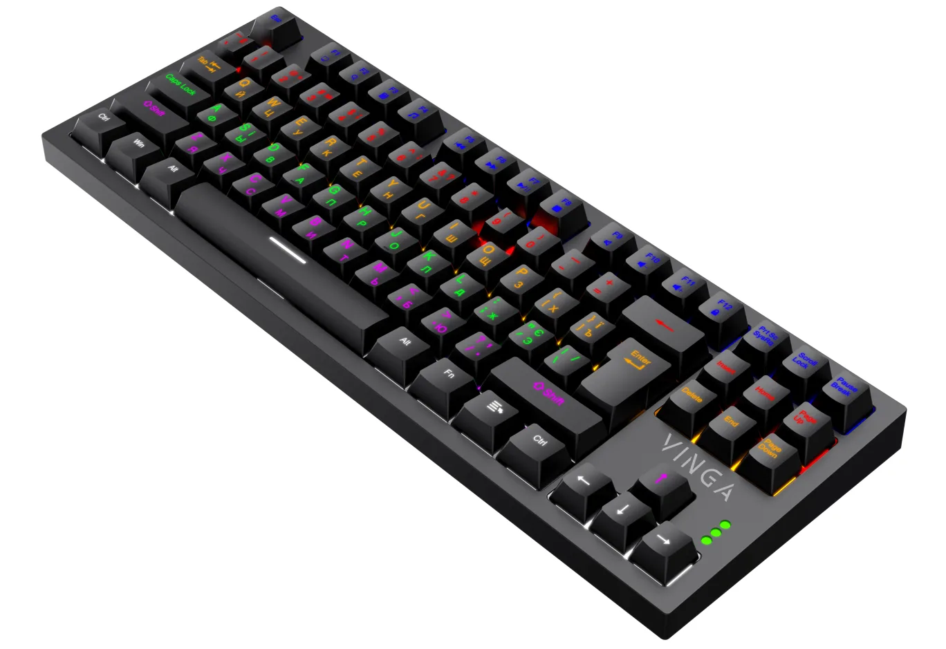 Keyboard Vinga KBGM-110 87 key LED Blue Switch USB Black (KBGM-110 Black)