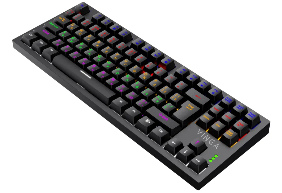 Keyboard Vinga KBGM-110 87 key LED Blue Switch USB Black (KBGM-110 Black)